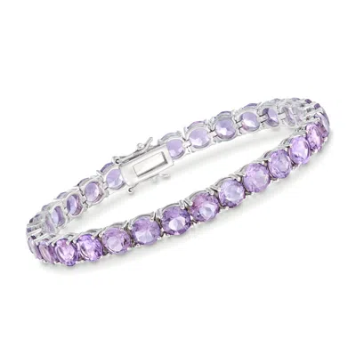 Ross-simons Amethyst Tennis Bracelet In Sterling Silver In Multi