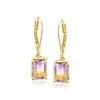 Ross-simons Ametrine Drop Earrings In 18kt Gold Over Sterling