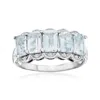 Ross-simons Aquamarine Ring With Diamonds In Sterling Silver In Blue