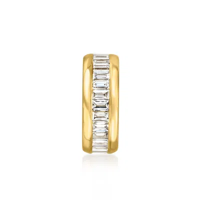 Ross-simons Baguette Lab-grown Diamond Rolling Charm In 18kt Gold Over Sterling