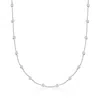 Ross-simons Bezel-set Cz Station Necklace In Sterling Silver In Multi