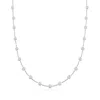 Ross-simons Bezel-set Cz Station Necklace In Sterling Silver In Multi