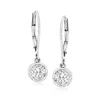 Ross-simons Bezel-set Diamond Drop Earrings In 14kt White Gold In White