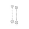 Ross-simons Bezel-set Diamond Drop Earrings In Sterling Silver