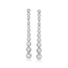 Ross-simons Bezel-set Diamond Drop Earrings In Sterling Silver In White