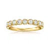 Ross-simons Bezel-set Diamond Ring In 18kt Yellow Gold In White