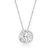 Ross-simons Bezel-set Diamond Solitaire Pendant Necklace In 14kt White Gold In Multi