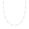 Ross-simons Bezel-set Diamond Station Necklace In 14kt White Gold In Multi