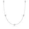Ross-simons Bezel-set Diamond Station Necklace In 14kt White Gold In Multi