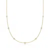 Ross-simons Bezel-set Diamond Station Necklace In 14kt Yellow Gold
