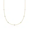 Ross-simons Bezel-set Diamond Station Necklace In 14kt Yellow Gold In Gold