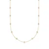 Ross-simons Bezel-set Diamond Station Necklace In 14kt Yellow Gold In Multi