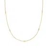 Ross-simons Bezel-set Diamond Station Necklace In Sterling Silver In Multi