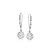 Ross-simons Bezel-set Lab-grown Diamond Drop Earrings In Sterling Silver In Metallic
