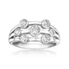 Ross-simons Bezel-set Lab-grown Diamond Multi-row Ring In Sterling Silver In Silver