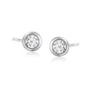 Ross-simons Bezel-set Lab-grown Diamond Stud Earrings In Sterling Silver In Silver