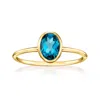 Ross-simons Bezel-set London Blue Topaz Ring In 14kt Yellow Gold