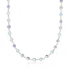 Ross-simons Bezel-set Multi-gemstone Necklace In Sterling Silver In Multi
