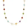 Ross-simons Bezel-set Multi-gemstone Station Necklace In 14kt Yellow Gold In Multi