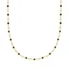 Ross-simons Bezel-set Onyx And 3.5-4mm Cultured Pearl Necklace In 18kt Gold Over Sterling In Black