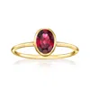 Ross-simons Bezel-set Rhodolite Garnet Ring In 14kt Yellow Gold