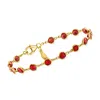 Ross-simons Bezel-set Ruby Bracelet In 18kt Gold Over Sterling In Red