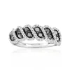 Ross-simons Black And White Diamond Twisted Ring In Sterling Silver In Silver