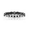 Ross-simons Black Diamond Eternity Band In Sterling Silver