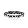 Ross-simons Black Diamond Eternity Band In Sterling Silver