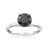 Ross-simons Black Diamond Solitaire Ring In 14kt White Gold In White