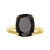 Ross-simons Black Onyx Ring In 18kt Gold Over Sterling In Black