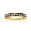 Ross-simons Brown Diamond Ring In 18kt Gold Over Sterling In Gold