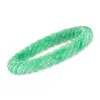 Ross-simons Carved Jade Bangle Bracelet In Multi