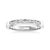 Ross-simons Channel-set Diamond Wedding Band In 14kt White Gold In Silver