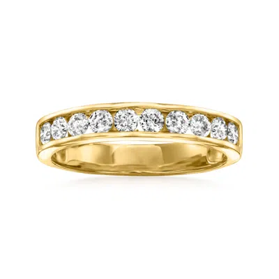 Ross-simons Channel-set Diamond Wedding Band In 14kt Yellow Gold In White