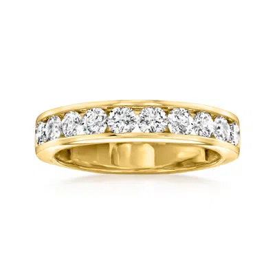 Ross-simons Channel-set Diamond Wedding Band In 14kt Yellow Gold In White