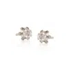 Ross-simons Child's Diamond Accent Stud Earrings In 14kt White Gold In White