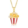 Ross-simons Citrine And . White Topaz Popcorn Pendant Necklace With Red And White Enamel In 18kt Gold Over Sterl In Red