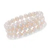 Ross-simons Cultured Pearl Jewelry Set: 3 Stretch Bracelets In White