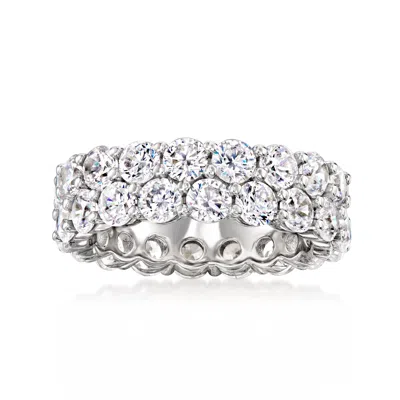 Ross-simons Cz 2-row Eternity Band In Sterling Silver
