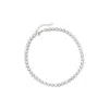 Ross-simons Cz Anklet In Sterling Silver In Multi