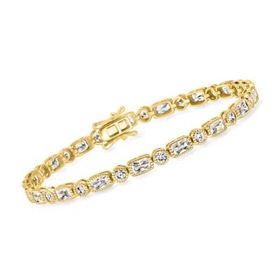 Ross-simons Cz Bracelet In 18kt Gold Over Sterling