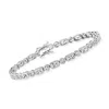 Ross-simons Cz Bracelet In Sterling Silver