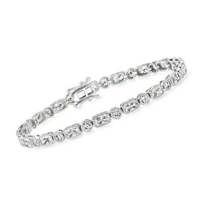 Ross-simons Cz Bracelet In Sterling Silver