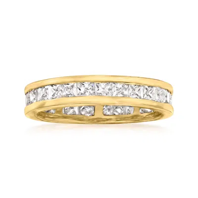 Ross-simons Cz Eternity Band In 18kt Yellow Gold Over Sterling Silver