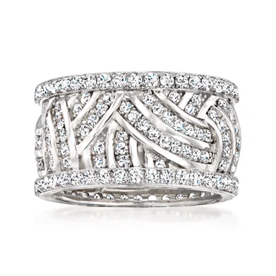 Ross-simons Cz Eternity Band In Sterling Silver