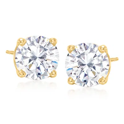 Ross-simons Cz In 18kt Yellow Gold In White