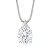 Ross-simons Cz Pendant Necklace In Sterling Silver In Multi