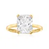 Ross-simons Cz Ring In 14kt Yellow Gold In White