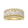 Ross-simons Cz Ring In 18kt Gold Over Sterling In White